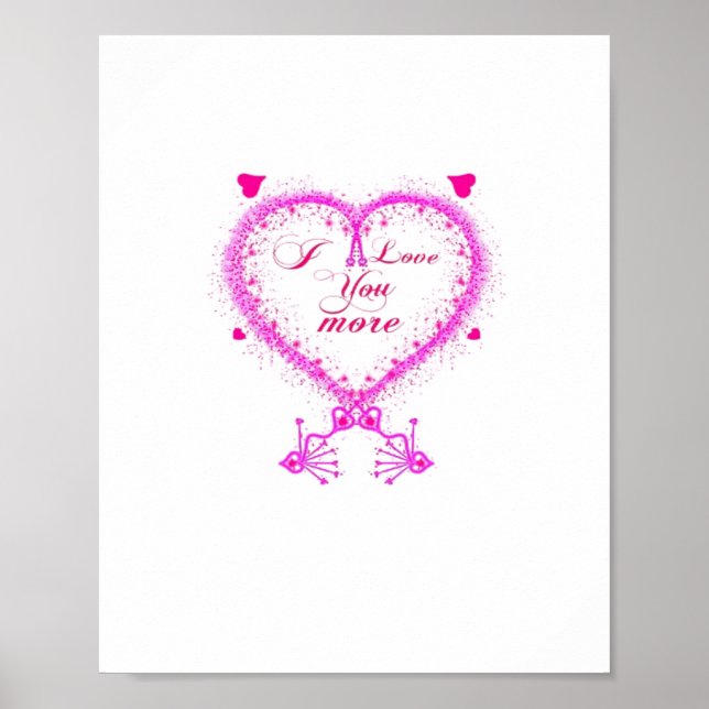 Poster I Love You More Classic Romantic Design  (Frente)