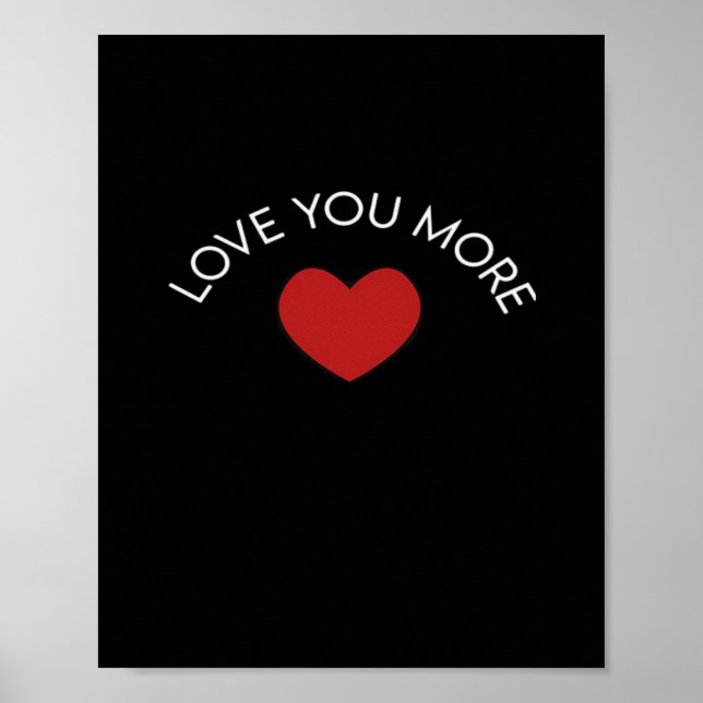 Poster I Love You More Contemporary Design  (Frente)
