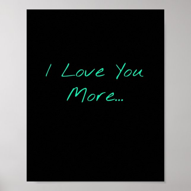 Poster I Love You More Handwritten Style  (Frente)