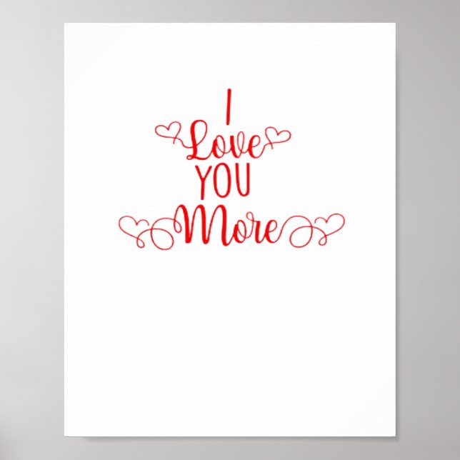 Poster I Love You More Minimal Romantic Style  (Frente)