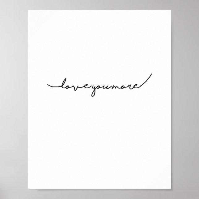 Poster I Love You More Soft Romantic Aesthetic  (Frente)