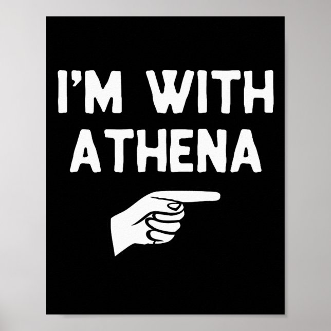 Poster I’m With Athena Funny Halloween Matching Costume  (Frente)