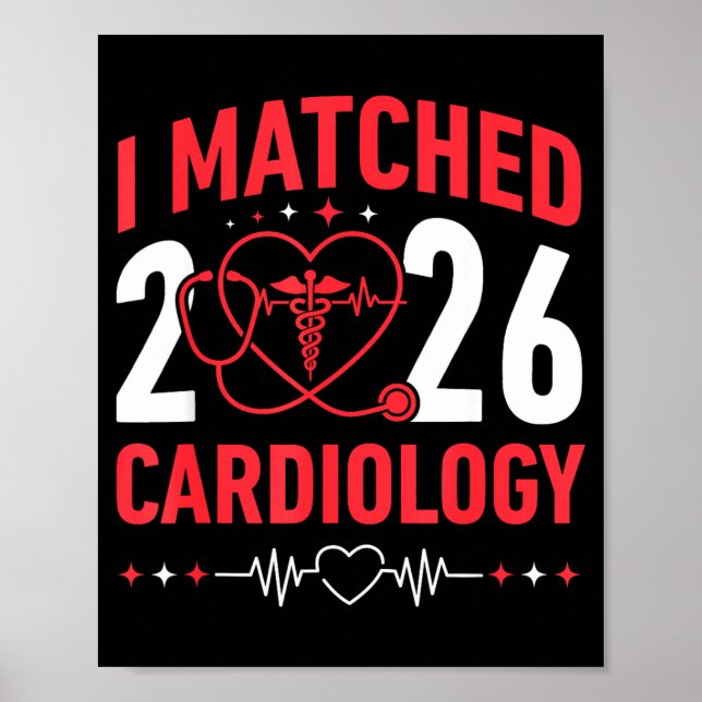 Poster I Matched Cardiology Match Day 2026 Residency Resi (Frente)