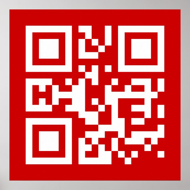 Poster I ❤ NY — Código QR Branco (Frente)