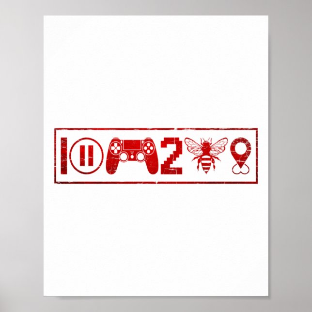 Poster I Paused My Game To Be Here Funny Gamer Boys Men V (Frente)