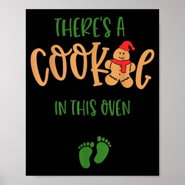 Poster I Put A Cookie In That Oven Couples Christmas Preg (Frente)