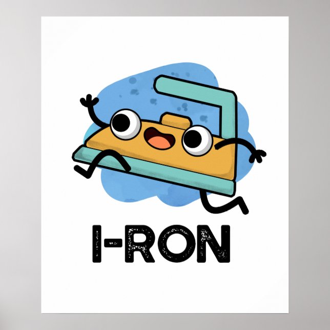 Poster I-ron Funny Running Iron Pun (Frente)