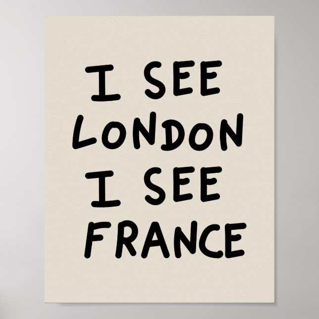Poster I see london I see France (Frente)
