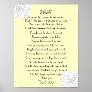 Pôster I Spy Snap Wedding Photo Game