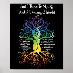 Poster I Think To Myself What A Wonderful World Hippie