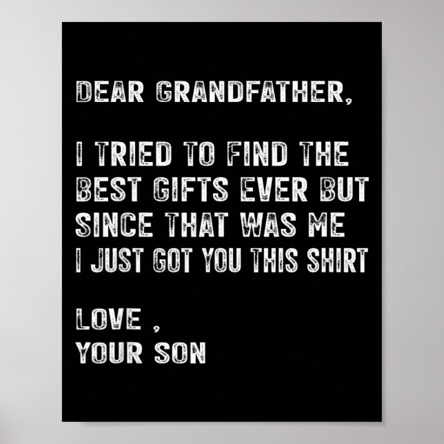 Poster I Tried To Find The Funny Grandfather Day Mens  (Frente)