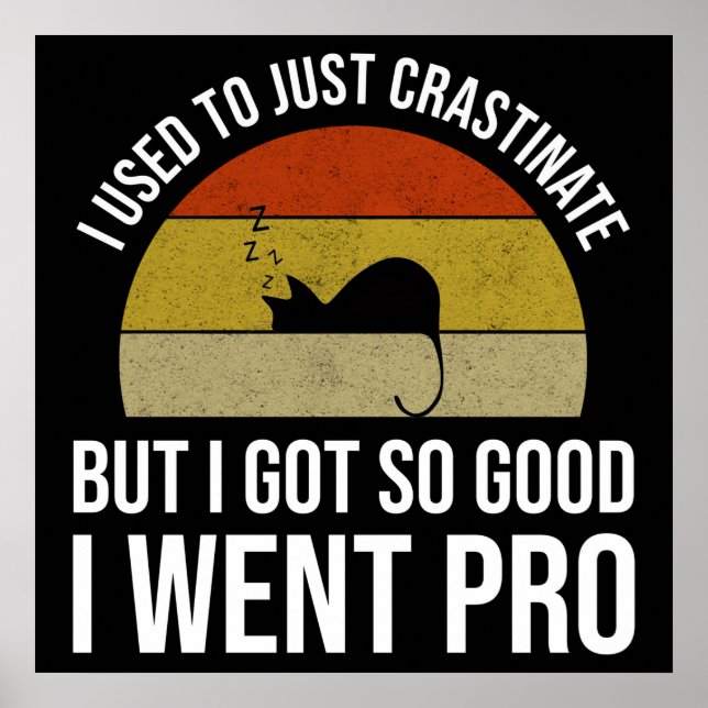 Poster I Used To Just Crastinate (Frente)