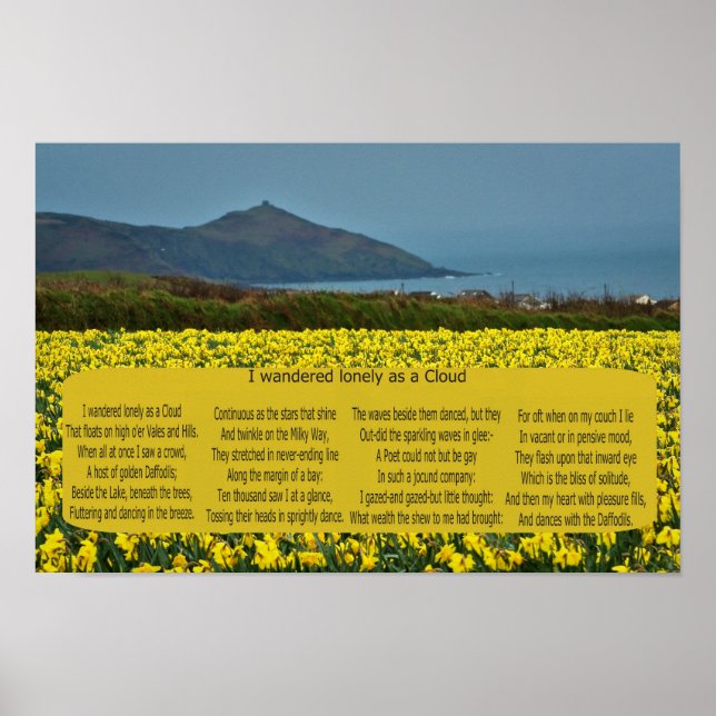 POSTER I WANDERED LONELY AS A CLOUD (Frente)