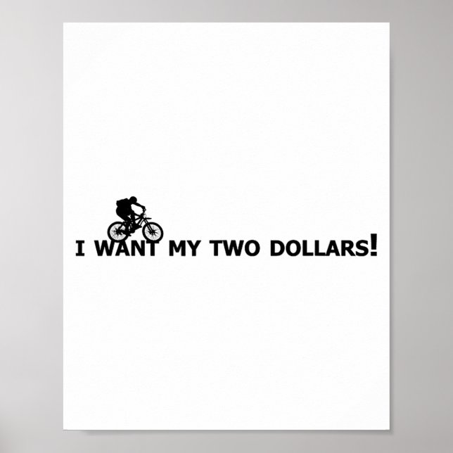 Poster I Want My Two Dollars! Better Off Dead Funny Movie (Frente)