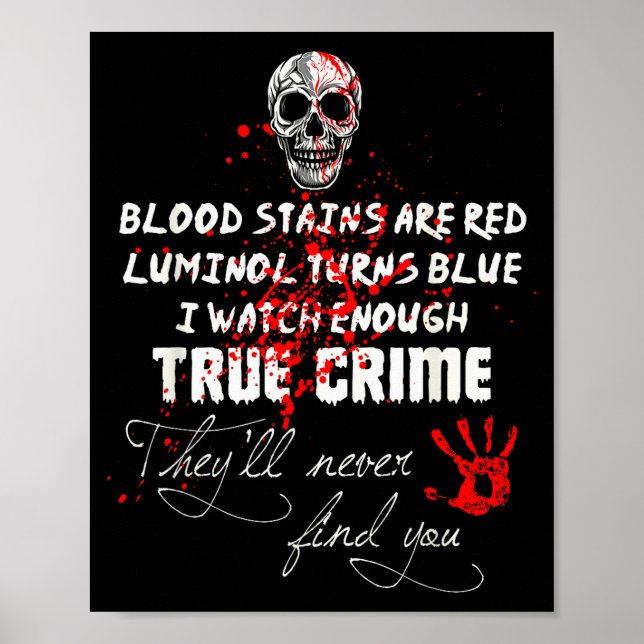 Poster I Watch Enough True Crime They'll Never Find You F (Frente)