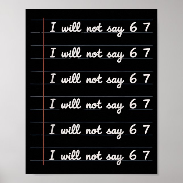 Poster I Will Not Say 6 7  (Frente)