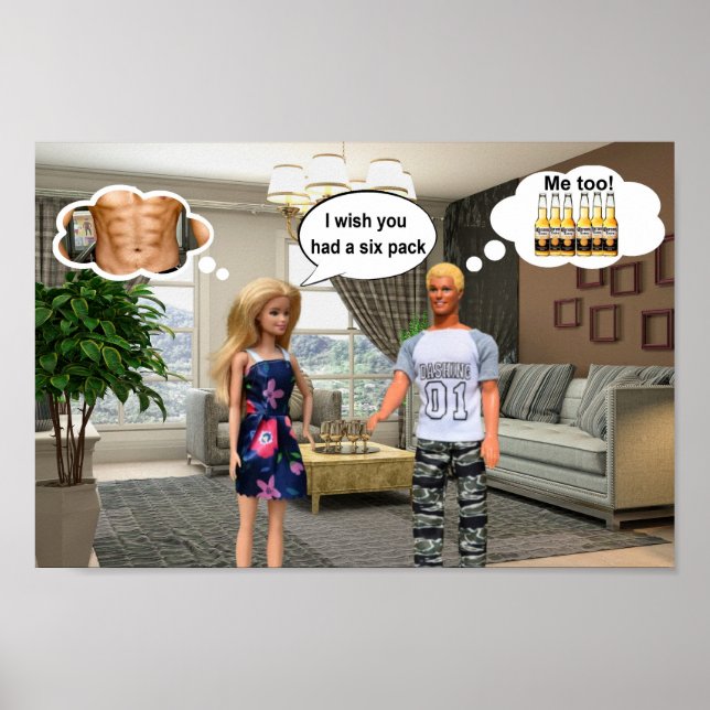 Poster I wish you had a six pack. (Frente)