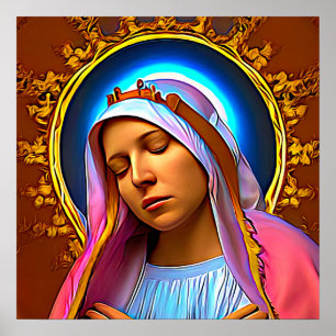 Poster IA Art da Virgem Abençoada Maria