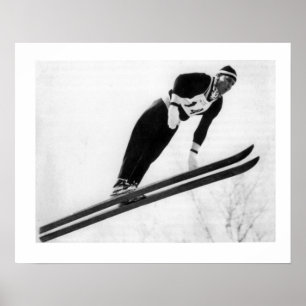 Poster Iamge do esqui do vintage, salto Keep