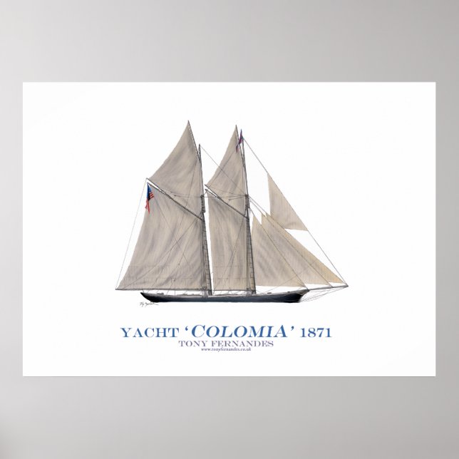 Poster iate da américa "colombia" 1871 ,tony fernandes (Frente)