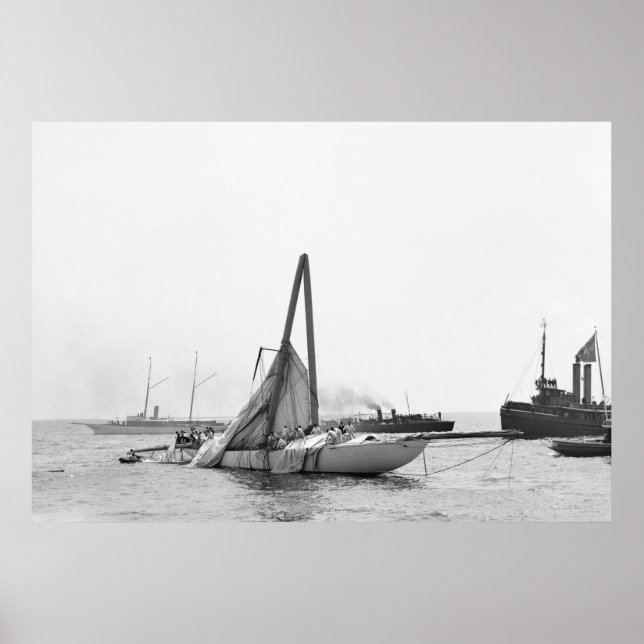 Poster Iate da Corrida Danificada, 1899 (Frente)