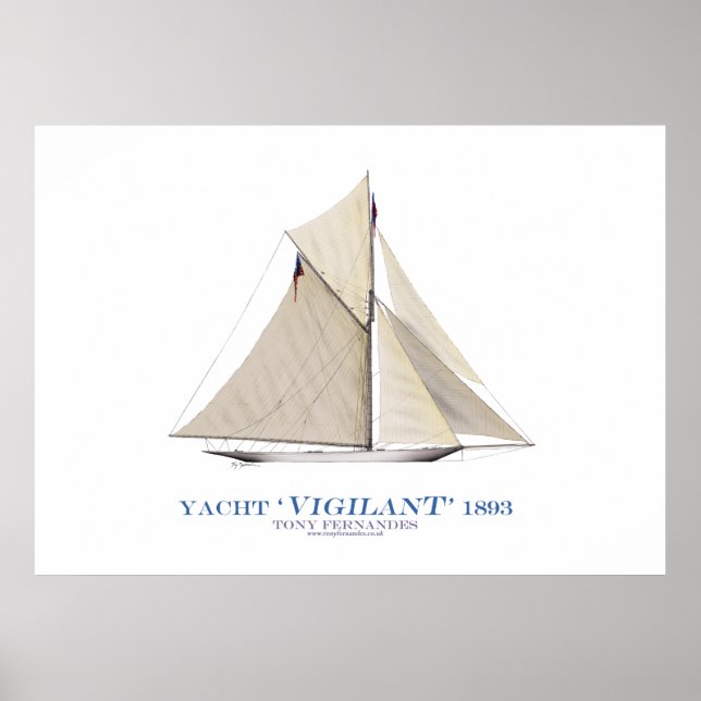 Pôster iate de xícara américa 'vigilante', tony fernandes (Frente)