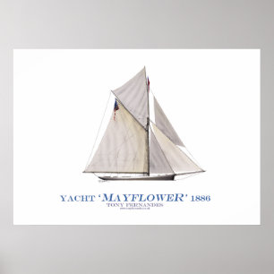 Poster iate "mayflower" do copo de americas, fernandes
