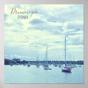 Poster Iates de cena de Sydney no porto de Drummoyne