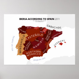 Pôster Iberia de acordo com a Espanha