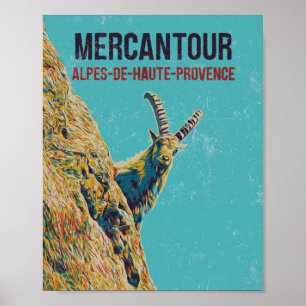 Poster Ibex no Mercantour, Alpes, França