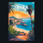 Poster Ibiza Espanha Art Vintage<br><div class="desc">Ibiza retro vetor viagem design. Ibiza é uma das ilhas Baleares,  um arquipélago de Espanha no Mar Mediterrâneo.</div>