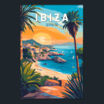 Poster Ibiza Espanha Art Vintage<br><div class="desc">Ibiza retro vetor viagem design. Ibiza é uma das ilhas Baleares,  um arquipélago de Espanha no Mar Mediterrâneo.</div>