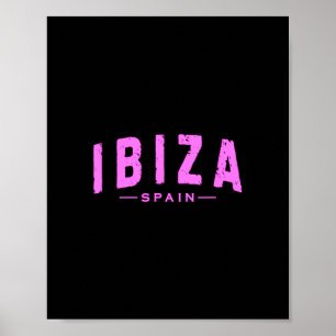 Poster Ibiza Espanha Ilhas Learic Férias Verão Praia 