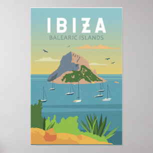 Poster Ibiza Espanha Vintage Art
