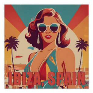Pôster Ibiza, Poster de viagens Espanha