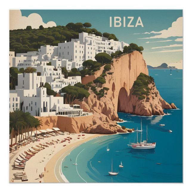 Pôster Ibiza, Poster de viagens Espanha (Frente)