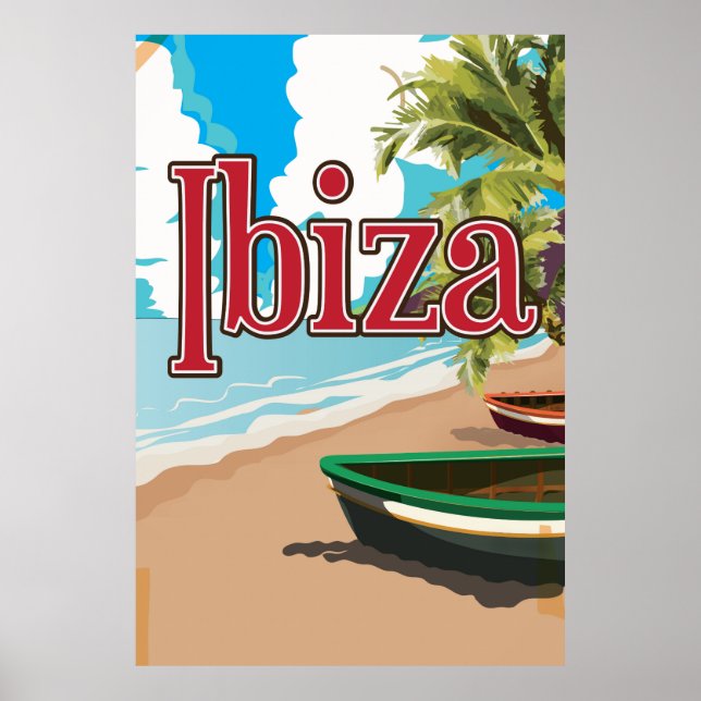 Poster Ibiza viagens vintage (Frente)