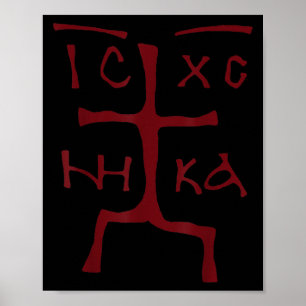 Poster Ic Xc Nika Cross Christian Orthodox Funny Christog