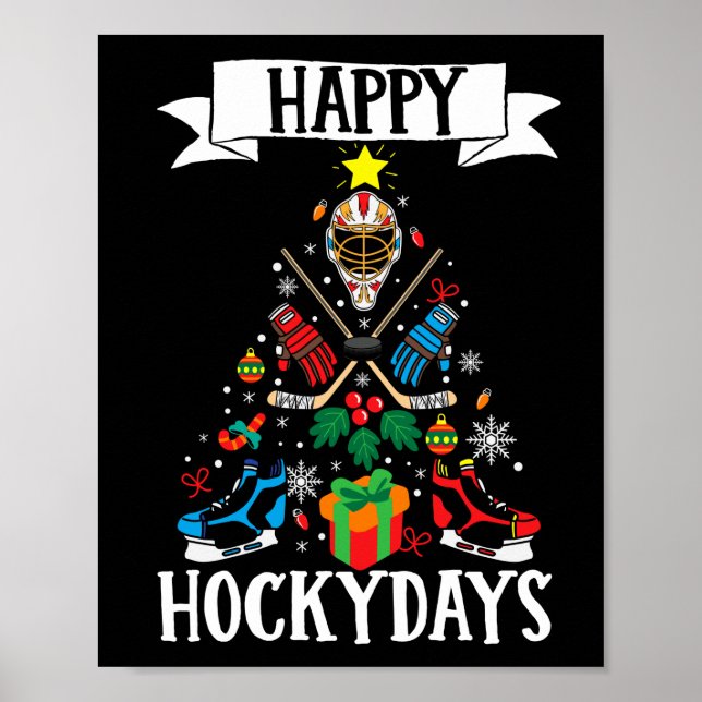 Poster Ice I Love Hockey Player Team Happy Hocday (Frente)
