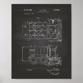 Poster Ice Machine 1969 Patent Art - Chalkboard