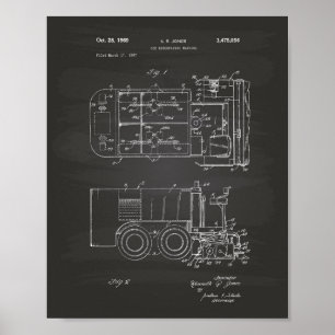 Poster Ice Machine 1969 Patent Art - Chalkboard