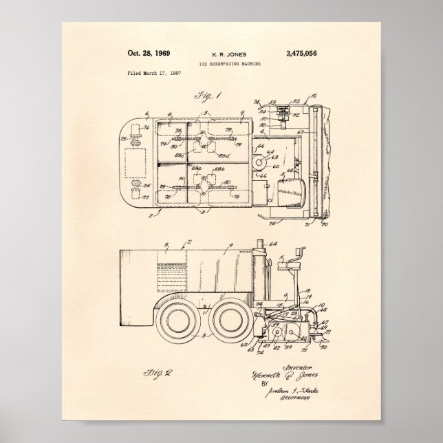 Pôster Ice Machine 1969 - Patent Art - Old Peper (Frente)