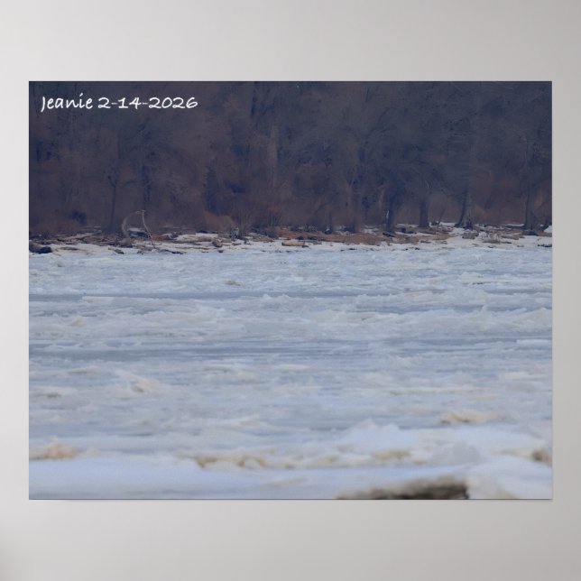 Poster Ice on the Delaware River 2026 (Frente)