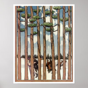 Poster Ice Skating In Trees
