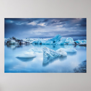 Poster Ice & Snow Jokulsarlon Lagoon, Iceland