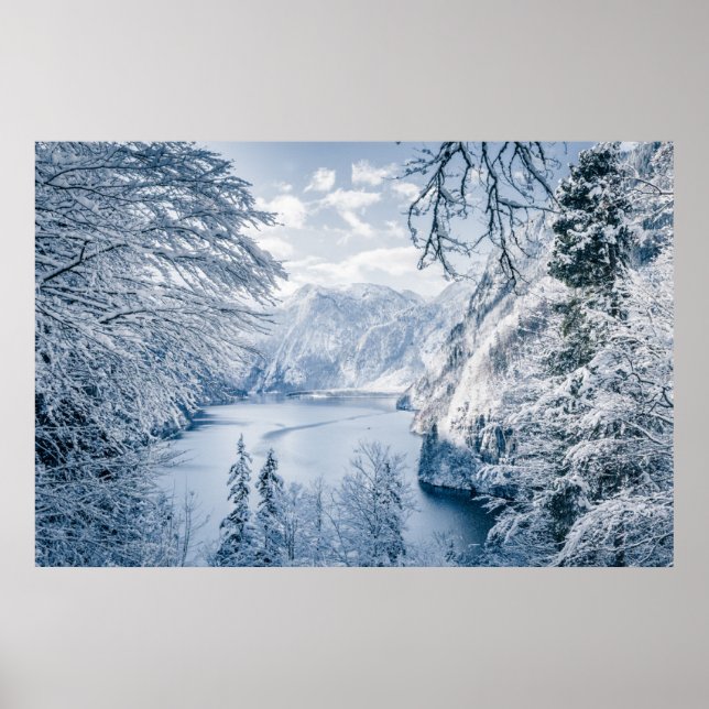 Poster Ice & Snow | Königssee Lake, Germany (Frente)