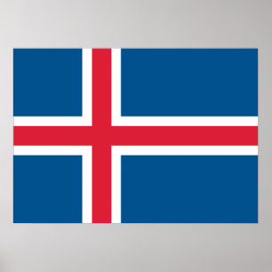 Poster Iceland Flag