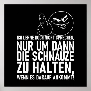 POSTER ICH LERNE DOCH NICHT SPRECHEN