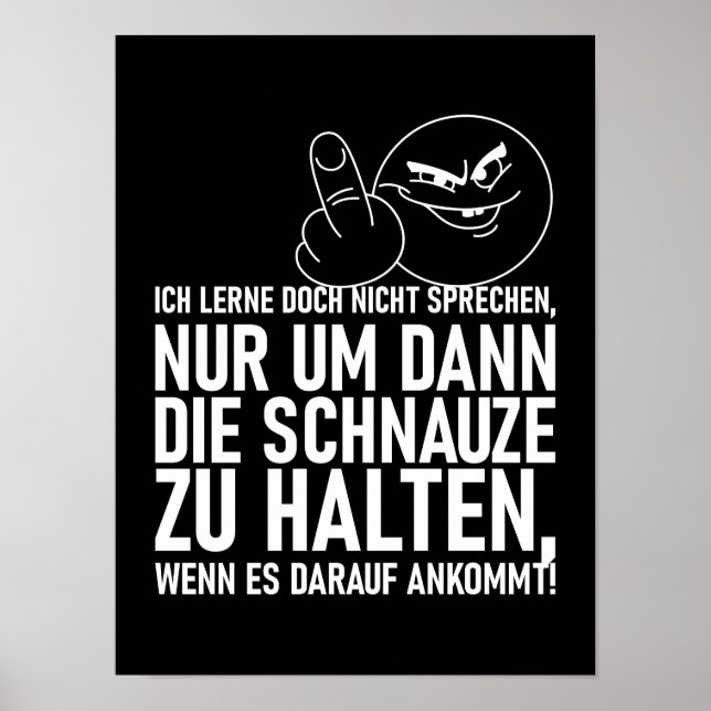 POSTER ICH LERNE DOCH NICHT SPRECHEN (Frente)