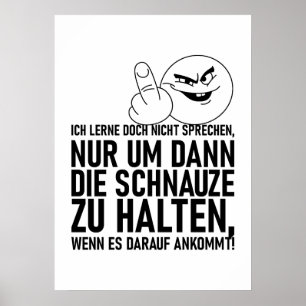 POSTER ICH LERNE DOCH NICHT SPRECHEN